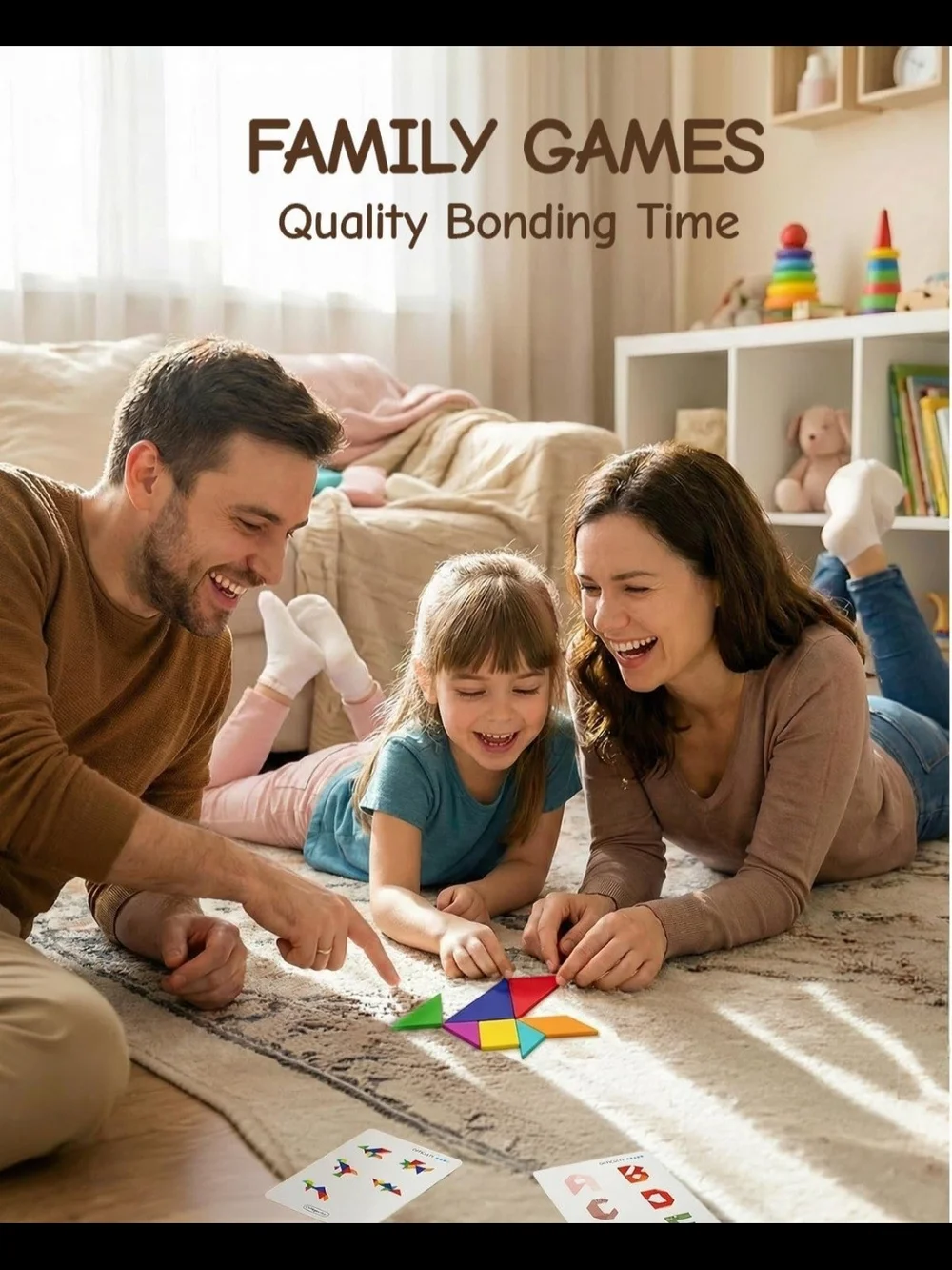 STEM Toys for Kids Ages 4-6, AR Tangram Puzzles with 1000+ Combinations & 20 Cog